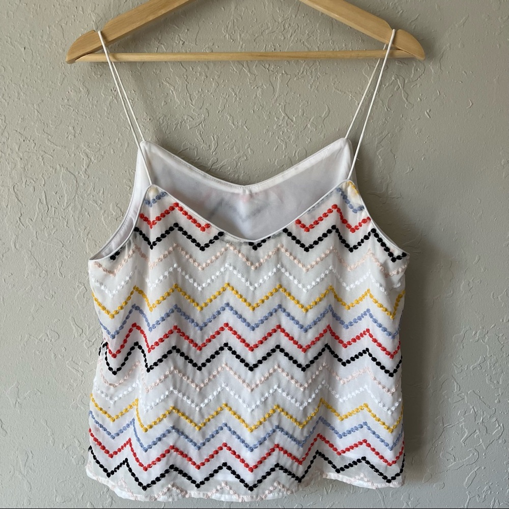 WAYF Embroidered Camisole Tank White L - Picture 2 of 7